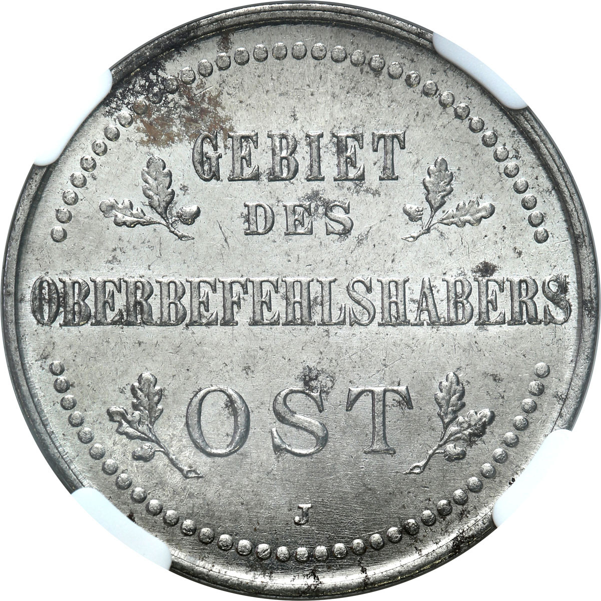 Niemieckie Władze Okupacyjne - OST. 3 kopiejki 1916 J, Hamburg NGC MS63